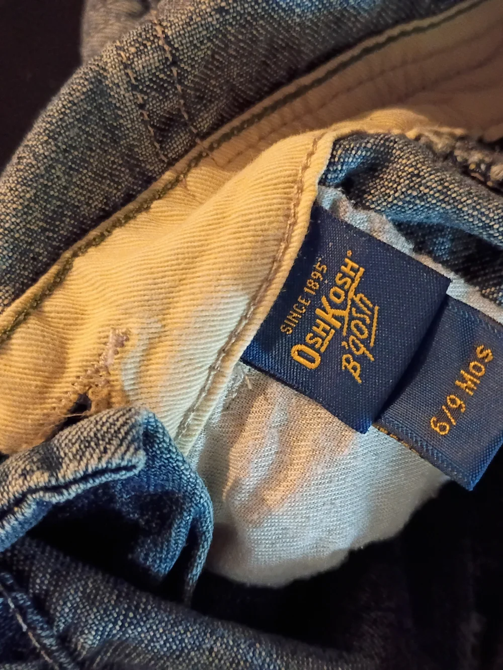 OshKosh B'gosh Baby Boy Denim Overalls – Size 6/9 Months